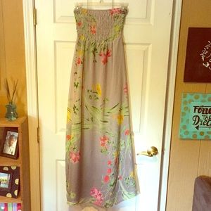 Floral Strapless Dress